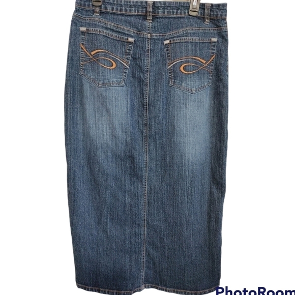 No Boundaries - Stretch maxi length jean skirt size 11 - Picture 2 of 5